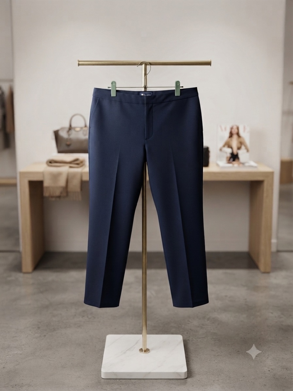 NWOT Tommy Hilfiger Navy Cropped Straight-Leg Pants